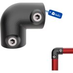 Coude 90� �42 mm galvanis� � chaud noir ? collier de serrage 2 voies raccord coud� pour rampes & cadres ...