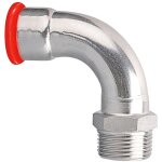 Coude 90� conique f / m �lectrozingu� � sertir sertisteel carbone - empreinte m 40x49 - �48mm