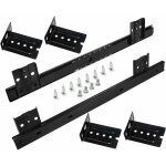 Coulisse tiroir 350mm � billes noir pour meuble et plateau clavier 1 paire