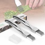 Coupe - l�gumes et broyeur en acier inoxydable, coupe oignon, paquet de 2, adapt� aux carottes, carottes, ...