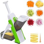 Coupe - l�gumes manuel, multifonction pour tous les types de l�gumes avec lame en acier inoxydable, julienne, ...