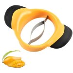 [jamais utilis�]coupe mangue, trancheuse pour mangue lame en acier inoxydable avec manche antid�rapant ...