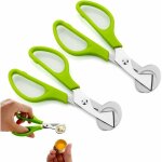 Coupe - o?ufs en acier inoxydable, 2pcs caille oeuf shell cutters, ciseaux en acier cuisine  domicile ...