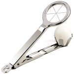 Coupe - oeufs, trancheuse qui divise les oeufs durs en 6 segments �gaux en une seule action (argent)