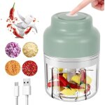 Coupe - oignon, hachoir � oignons �lectrique 320 ml, hachoir �lectrique multifonction s�r et tranchant, ...