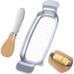 Coupe de tranche de beurre avec couteau � beurre, tranche de fromage inoxydable tranche de fromage � ...