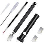 Coupe - verre pour verre de 2  20 mm avec poigne ergonomique - coupe - diamant professionnel avec 3 ...