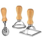 Coupeur de tampons � raviolis, moule avec manche en bois et bord cannel�, accessoire de cuisine pour ...