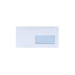 Enveloppe 110 x 220 mm la couronne 80 g avec fentre 45 x 100 mm blanche - bote de 500 - maxiburo
