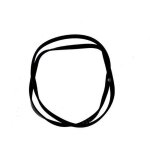 Courroie 1207 j4 (61867 - 21704) (481235818204) lave - linge whirlpool, laden, ignis, indesit, bauknecht, ...