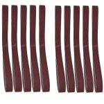 Courroies abrasives 10pcs, bande de pon�age en oxyde d'aluminium ponceuse � bande abrasive 760x25mm pour ...