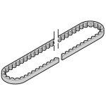 Courroie dent�e pour rail fs60 / fs6 long supramatic h / ht hormann
