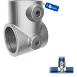 T� court �42 mm galvanis� argent ? raccord tubulaire en t collier de tube connecteur pour assemblages ...