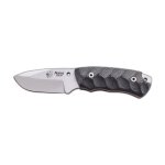 Couteau bushcraft nano 2. 0 j&v pleine longueur avec mango micarta noir, lame de 7. 5 cm et pochette ...