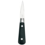 Couteau a huitres mitre inox forgee manche abs noir gach65