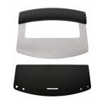 Kitchenaid couteau mezzaluna avec lame incurve of en acier inoxydable, 15 cm, noir, en carton