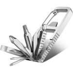 Couteau multifonction, porte clef multifonction 13 en 1, tournevis de poche, pour survie camping randonn�e ...