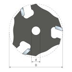 Freud - couteau � rainurer �50, 8 h1, 98 al8 z3 - f03fr02016 - 56 - 10408p