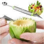 Couteau � sculpter � deux t�tes pour les boules de d�coration de fruits