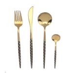 Couverts set 16 inox 2x0, 3x21 2, 5mm taupes noir