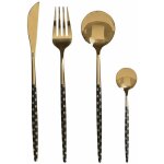 Couverts set 16 inox 2x0, 3x21 2, 5mm taupes noir