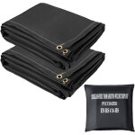 Couvertures anti - feu 6' x 10', paquet de 2 couvertures de soudage noires, ignifuges 1022f, fibre de ...