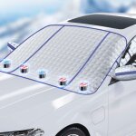 Couverture de pare - brise de voiture avec cache de r�troviseur lat�ral fixation magn�tique pour la neige, ...