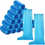 Couvre - chaussures jetables couvre - chaussures longues impermables en plastique sur le genou couvre ...