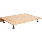 Couvre - plaque de cuisson en bambou, 75 x 54 x 10 cm, multifonction, avec quatre pieds amovibles et ...