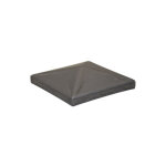 Couvre poteau chapeau carr� - longueur 100mm hauteur 26mm - acier - � souder deco fer forge