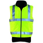 Coverguard - gilet haute visibilit� doubl� polaire r�versible hi - way jaune / noir xl