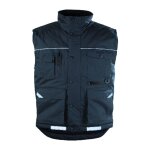 Gilet de travail matelass sans manche ripstop - noir l - 48 / 50
