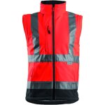 Coverguard - veste softshell haute visibilit 2en1 bicolore station manches amovibles rouge / noir m
