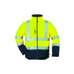 Coverguard - veste softshell taille m jaune / marine haute visibilit� manches amovibles avec bandes r�tro ...