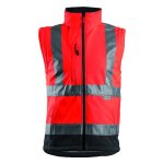 Coverguard - veste softshell haute visibilit� 2en1 bicolore station manches amovibles rouge / noir xxl ...