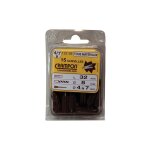 Cheville crampon diam 8mm pour vis 4 / 7mm 15 pi�ces marron