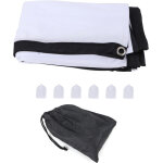 Cran de cin�ma ext�rieur 100 pouces pliable anti - pli 16:9, rideau portable blanc pour cin�ma maison ...