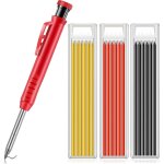 Crayon de charpentier solide pour la construction et le complment taille - crayon intgr, outil de ...