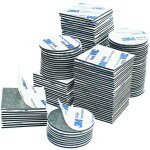 100 pack double sided adhesive pads, extra strong black squares and rounds, foam stickers, metals - crea ...