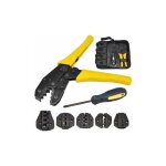 Crea - 5 en 1 pince  sertir  cosses pour connecteurs isols et non isols avec 1 tournevis et sac outil ...