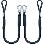 Bungee dock line avec crochet corde d'amarrage noire pour bateau 4 pieds paquet de 2 et noir - crea Bungee dock line avec crochet corde d'amarrage noire pour bateau 4 pieds paquet de 2 et noir - crea