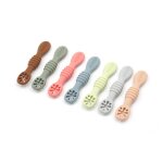 Cuillre en silicone de sevrage dirige par bb apprentissage cuillre d'alimentation ustensiles de ...