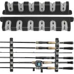 Fishing rod rack canne a peche horizontal wall mounted fishing rod holder for garage, boats, 6 fishing ...