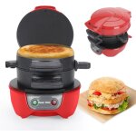 Crea - grille - pain � sandwich, appareil � hamburgers, plaque chauffante antiadh�sive haute efficacit�, ...