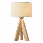 Lampe de chevet m�di�vale, petite lampe de table tr�pied avec abat - jour en lin, convient aux chambres ...