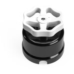 Creative cables - interrupteur / va et vient en porcelaine noire avec valve blanc