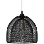 Creative cables - lampe suspendue fabriqu�e en italie avec c�ble textile, abat - jour cage ghostbell ...