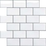 Credence adh�sif pour cuisine salle de bain, faux carrelage adh�sif mur blanc credence cuisine adh�sif, ...