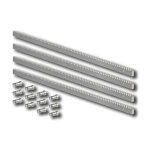 Faac - cr�maill�re galvanis�e 30x12 m4 - fixations - 4 m�tres - 490124