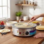 Cr�pi�re, 220v sx - 450p 45 cm plaque cr�pi�re, professionnelle cr�pi�re pour cr�pes, pancakes, omelettes, ...